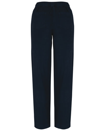 Pantalon écoresponsable délavé en lin femme