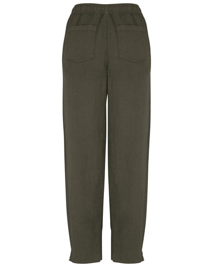 Pantalon écoresponsable délavé en lin femme