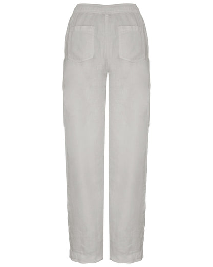 Pantalon écoresponsable délavé en lin femme