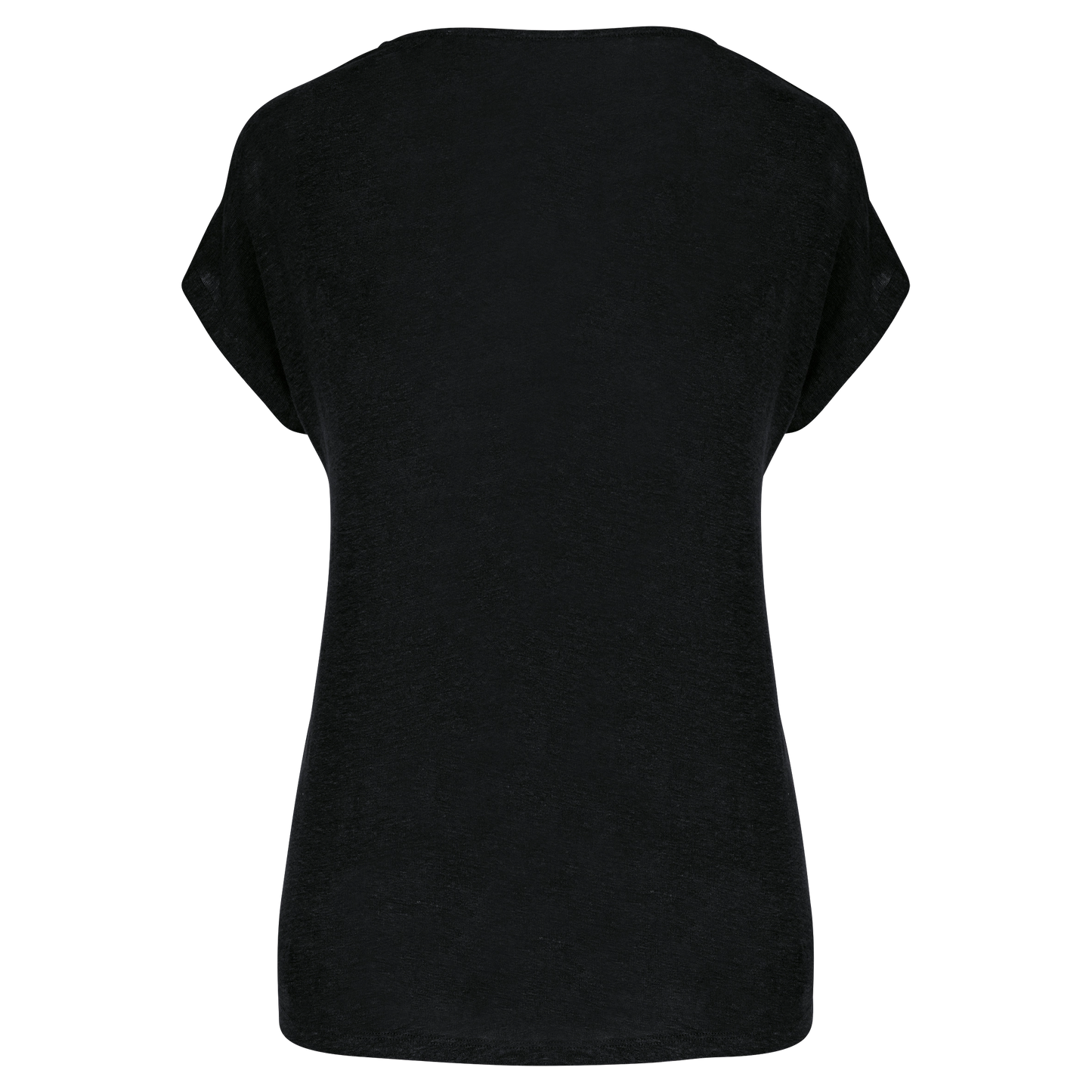 T-shirt col V en lin femme