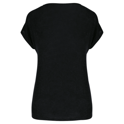 T-shirt col V en lin femme