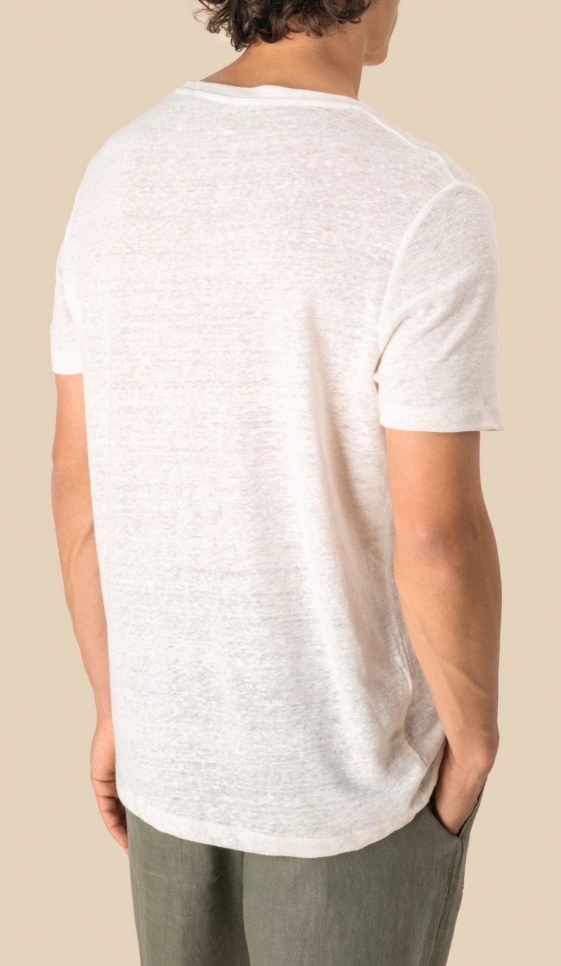 T-shirt Lin Homme Coupe Ajustée