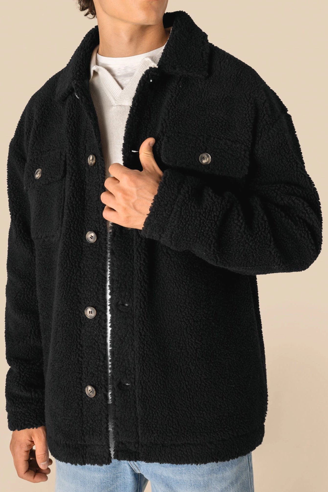 Unisex Sherpa Overshirt