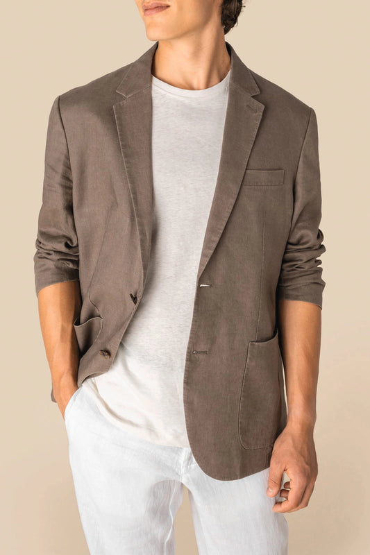 Blazer en Lin Homme Délavé