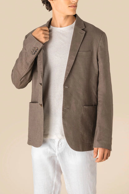 Blazer en Lin Homme Délavé