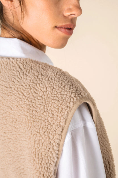 Veste Sans Manches Sherpa Femme