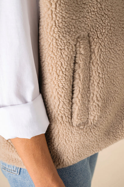 Veste Sans Manches Sherpa Femme