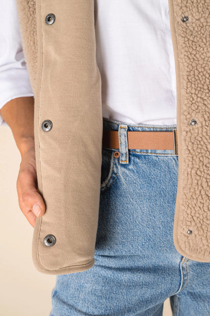 Veste Sans Manches Sherpa Femme