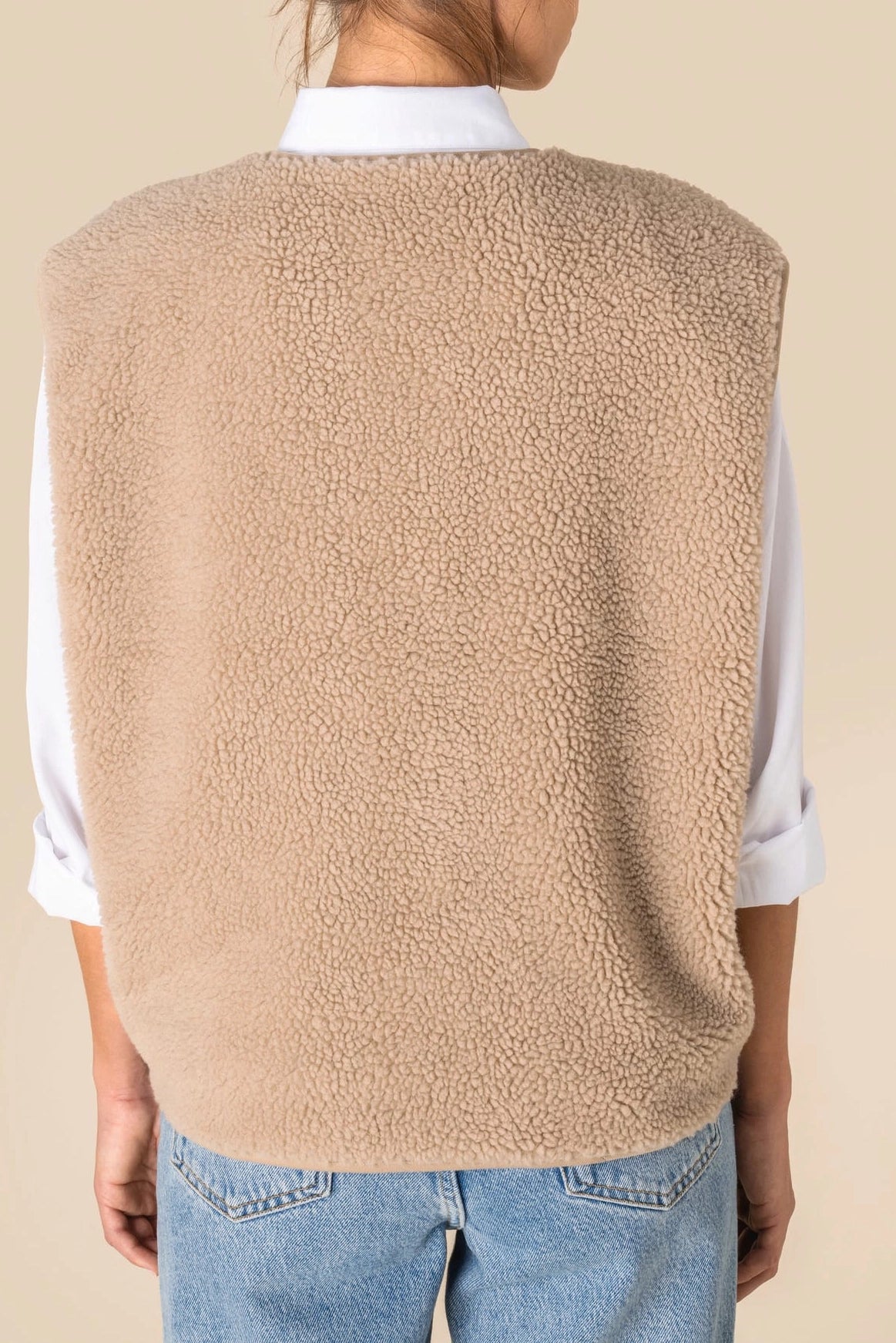 Veste Sans Manches Sherpa Femme