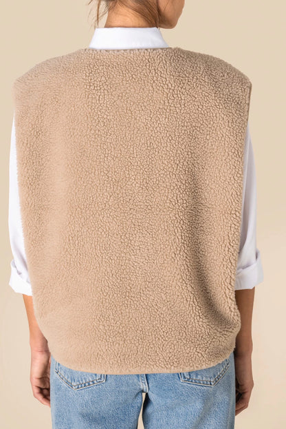 Veste Sans Manches Sherpa Femme