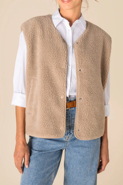 Veste Sans Manches Sherpa Femme